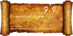 Francsics Ilona névjegykártya