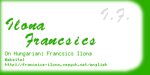 ilona francsics business card